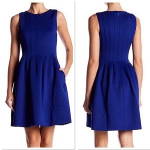 Vince Camuto royal blue fit and flare dress